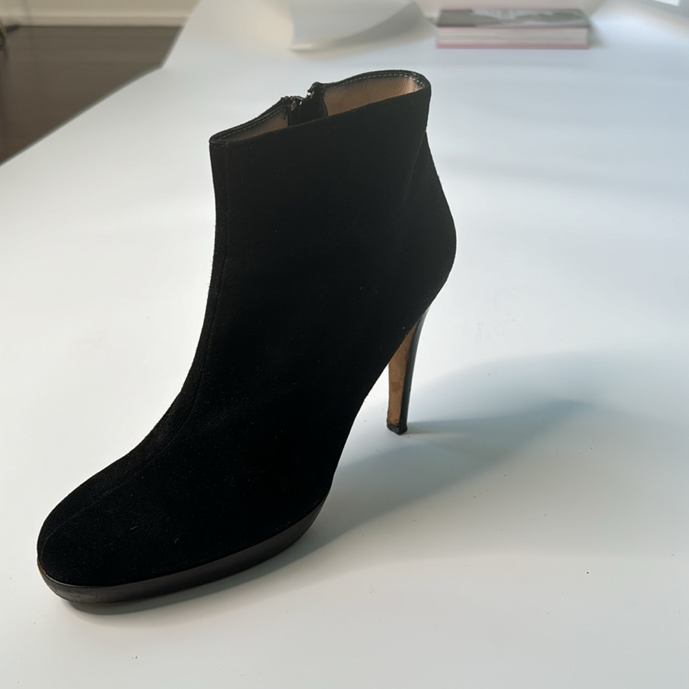 Black Suede Ankle Boots « Stivale » Shoe Boots, Luxury by Luca Luca, Size 10 - Picture 8 of 13